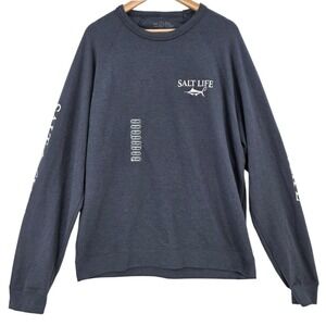 Salt Life Mens 3XL Blue Long Sleeve Logo Sweatshirt NWT